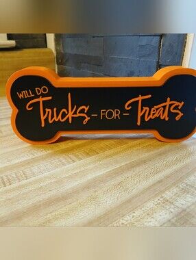 Will Do Tricks For Treats NWT Halloween Wood Decor